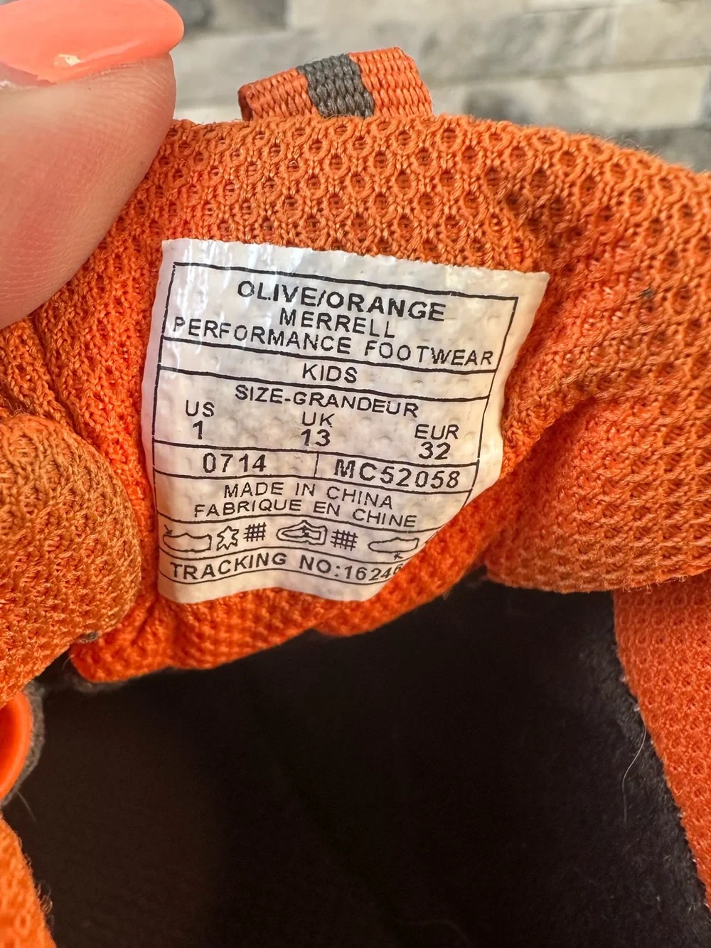 Merrell Kids Chameleon Hiking Mid Boots Orange  – Size 1 Kids